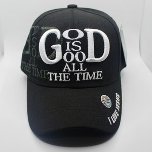 God is Good All The Time Hat. Jesus Baseball Cap. Christian Black Hat. Trucker Hat. Father&#39;s Day Gift. God Is Good All The Time Embroidered