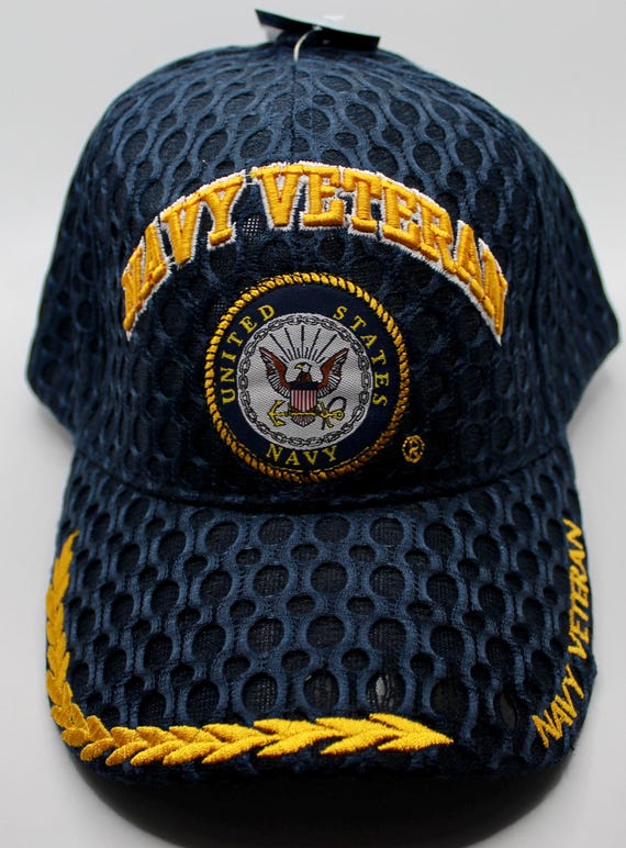 embroidered hat navy veteran ball caps