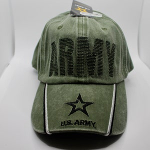 U.S Army Green Hat. Star Army Emblem Hat. Big Letter U.S Army Baseball Hat. Officially Licensed U.S Army Embroidered Cap. US Military Hat