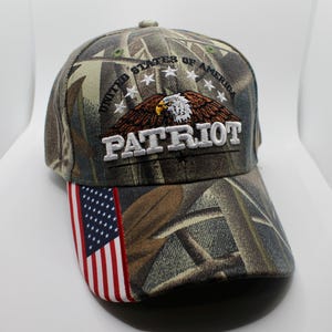 United States of America Hat. God Bless America Hat. Eagle Camo Hat. American Flag Hat USA Cap. United States of America Patriotic Eagle Cap image 2