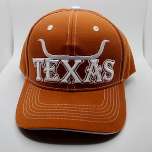 Texas Baseball Hat. Longhorn Orange Cap. Texas Longhorn Hat. Casual Trucker. Texas Pride Gift. Texas Hat. Proud Texas hat. Christmas Gift