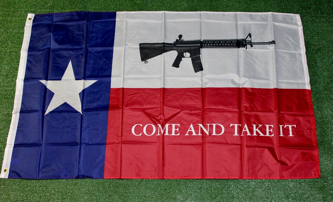 Texas Racs Texas Come and Take It Flag 3x5. High-quality Texas Flag. Durable Flag ...