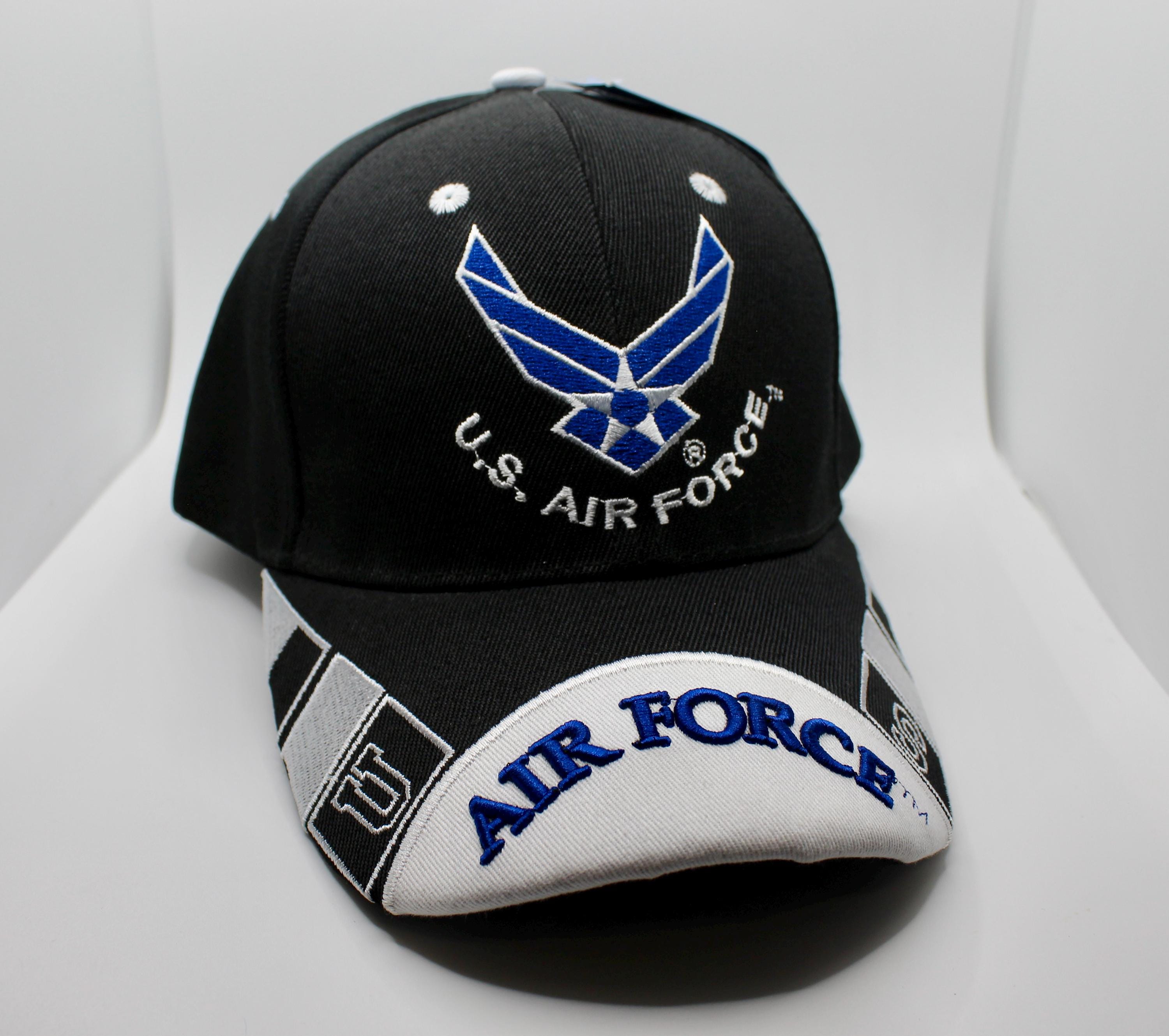 Cappellino Baseball USAF United States Air Force - Nero Con Logo Wings, Regolabile, Nuovo Con Etichette - Foto 4