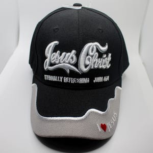 Jesus Christ Hat. I Love Jesus Baseball Cap. Christian Black Hat. Trucker Hat. Father's Day Gift. Jesus Christ Embroidered Cap. Religious