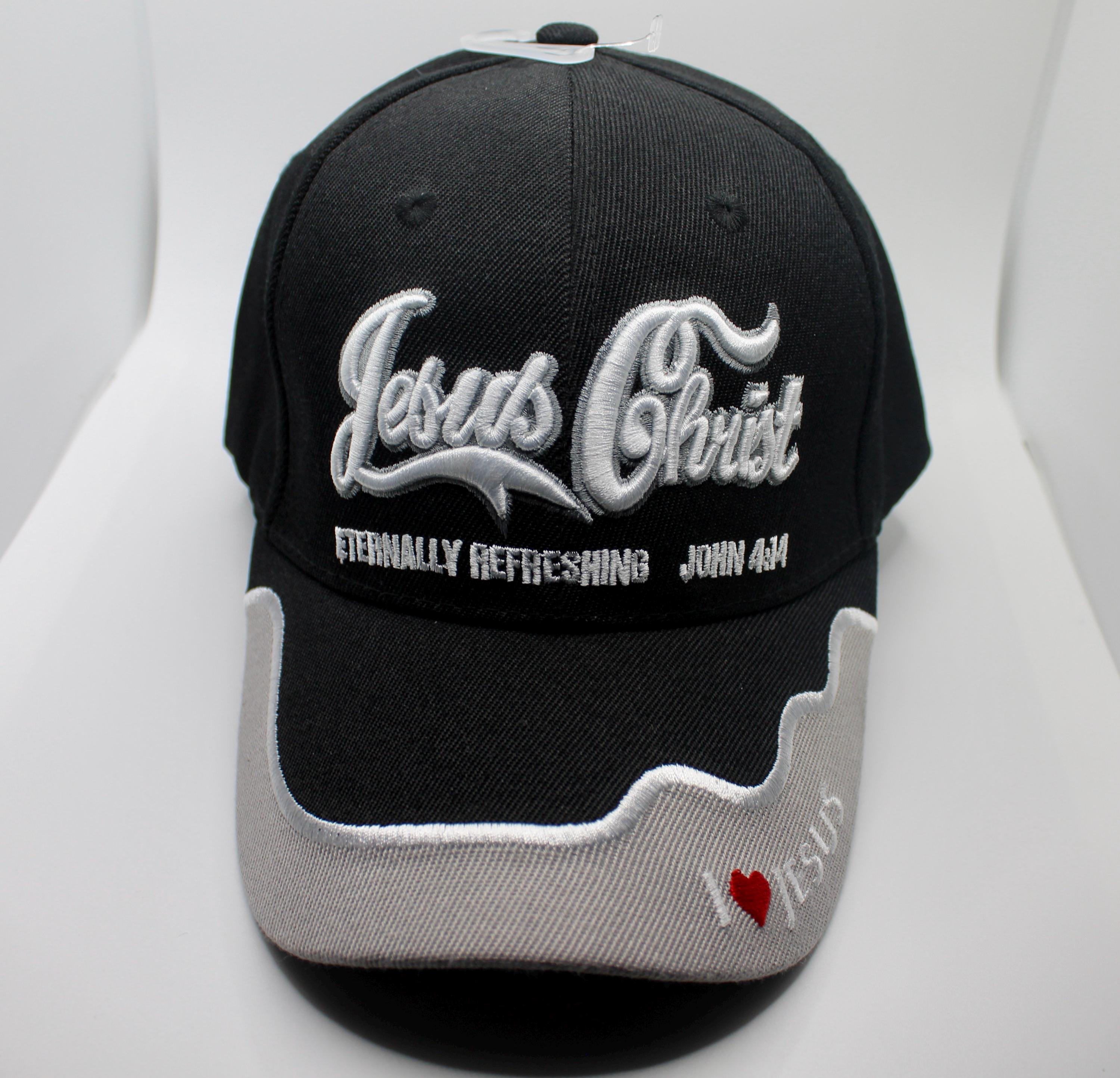 Jesus Christ Hat. I Love Jesus Baseball Cap. Christian Black Hat