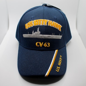 US Navy Mütze. USS Kitty Hawk CV-63 Hut U-Boot-Service-Hut. Offiziel lizensierte Cap der US Navy. CV63 Kappe. US Navy CV63 Hut Geschenk für Papa