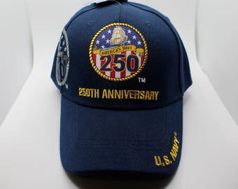 海軍250周年記念帽子。アメリカ海軍1775-2025記念帽子。アメリカ海軍