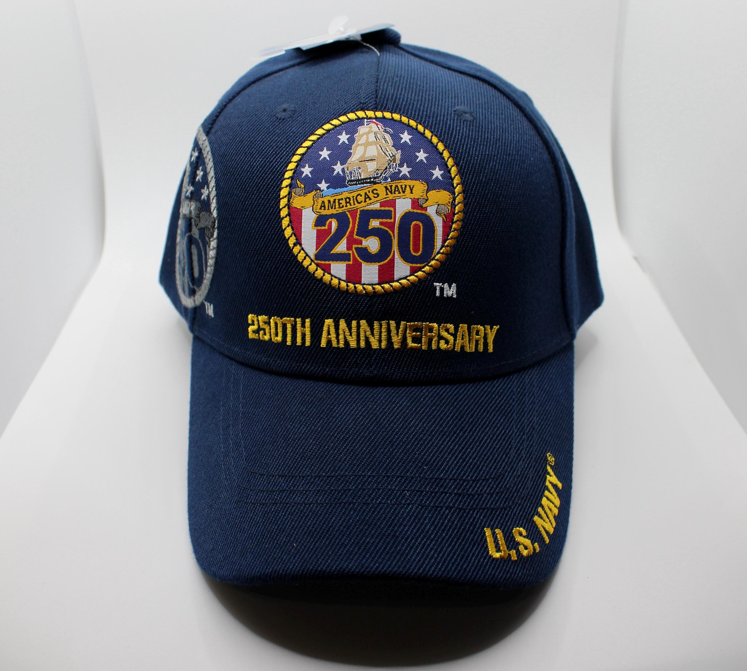 Navy 250th Anniversary Hat. U.S Navy 1775-2025 Hat. US Navy Logo