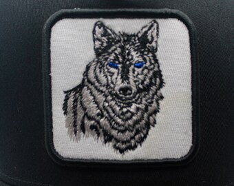 Wolf Baseball Black Hat. Majestic Wolf Embroidered Baseball  display picture 1