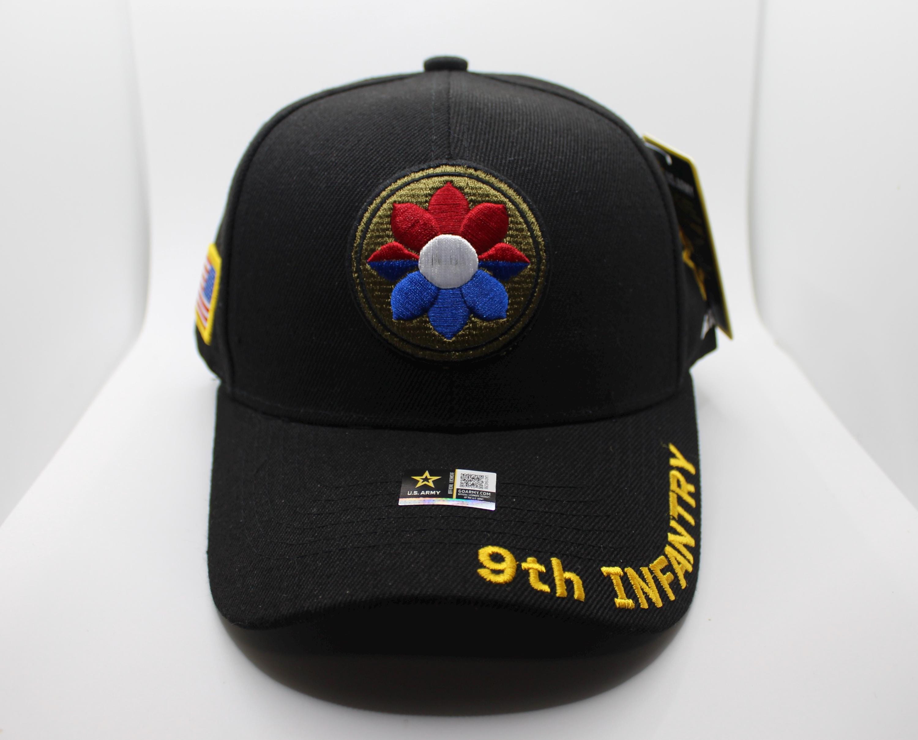 9th Infantry Division Hat. Old Reliables Embroidered Cap. Black US