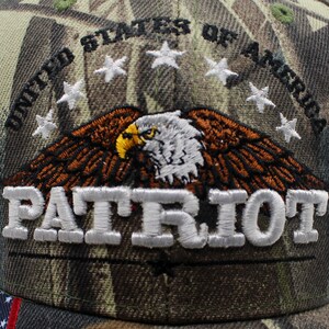 United States of America Hat. God Bless America Hat. Eagle Camo Hat. American Flag Hat USA Cap. United States of America Patriotic Eagle Cap image 3
