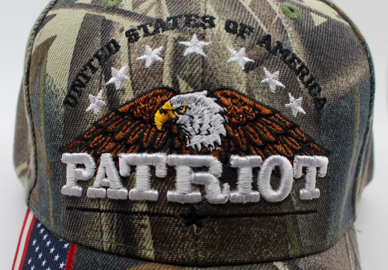 United States of America Hat. God Bless America Hat. Eagle Camo Hat. American Flag Hat USA Cap. United States of America Patriotic Eagle Cap image 3