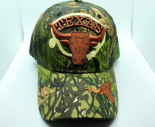 STARS & STRIPES Cappellino Trucker Western Longhorn – Marrone, Pelle Scamosciata, Ricamo 3D, Chiusura Regolabile