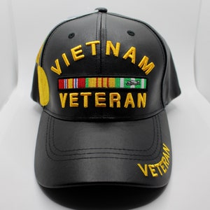 ベトナム帰還兵用帽子。ベトナム戦争退役軍人用キャップ。ODグリーンの