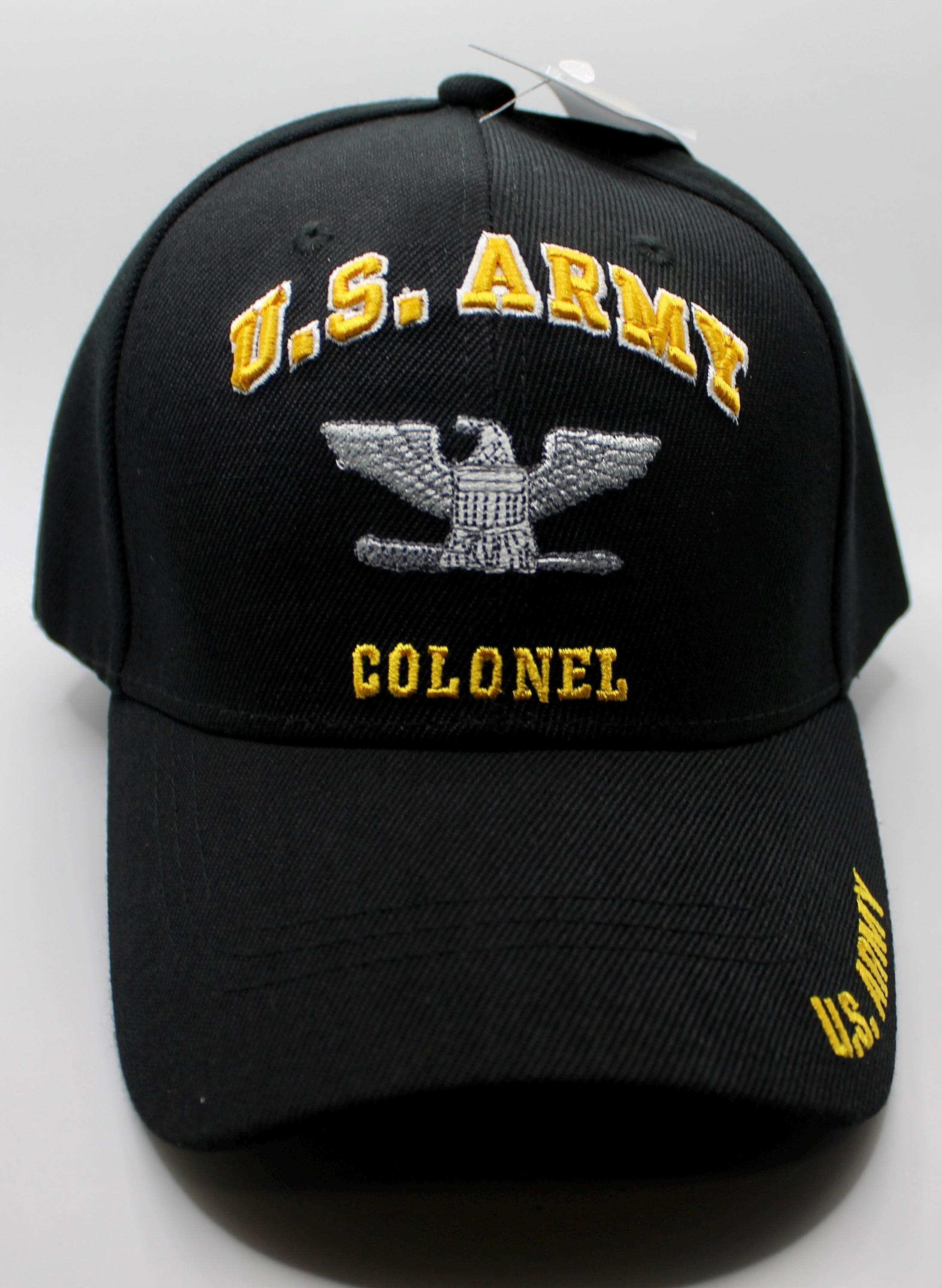 US Army Colonel Hat. US Army Cap. Army Black Hat. Officially Licensed U ...