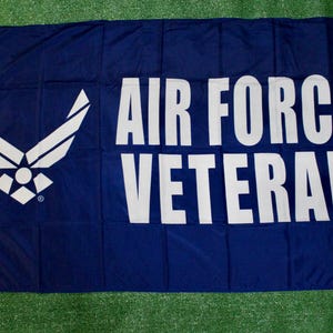 Bandera de la Fuerza Aérea de 3x5. Bandera militar orgullosa. Bandera duradera de la Fuerza Aérea de EE. UU. Bandera de veterano de la Fuerza Aérea con licencia oficial. Regalo de Navidad. Bandera de la USAF.