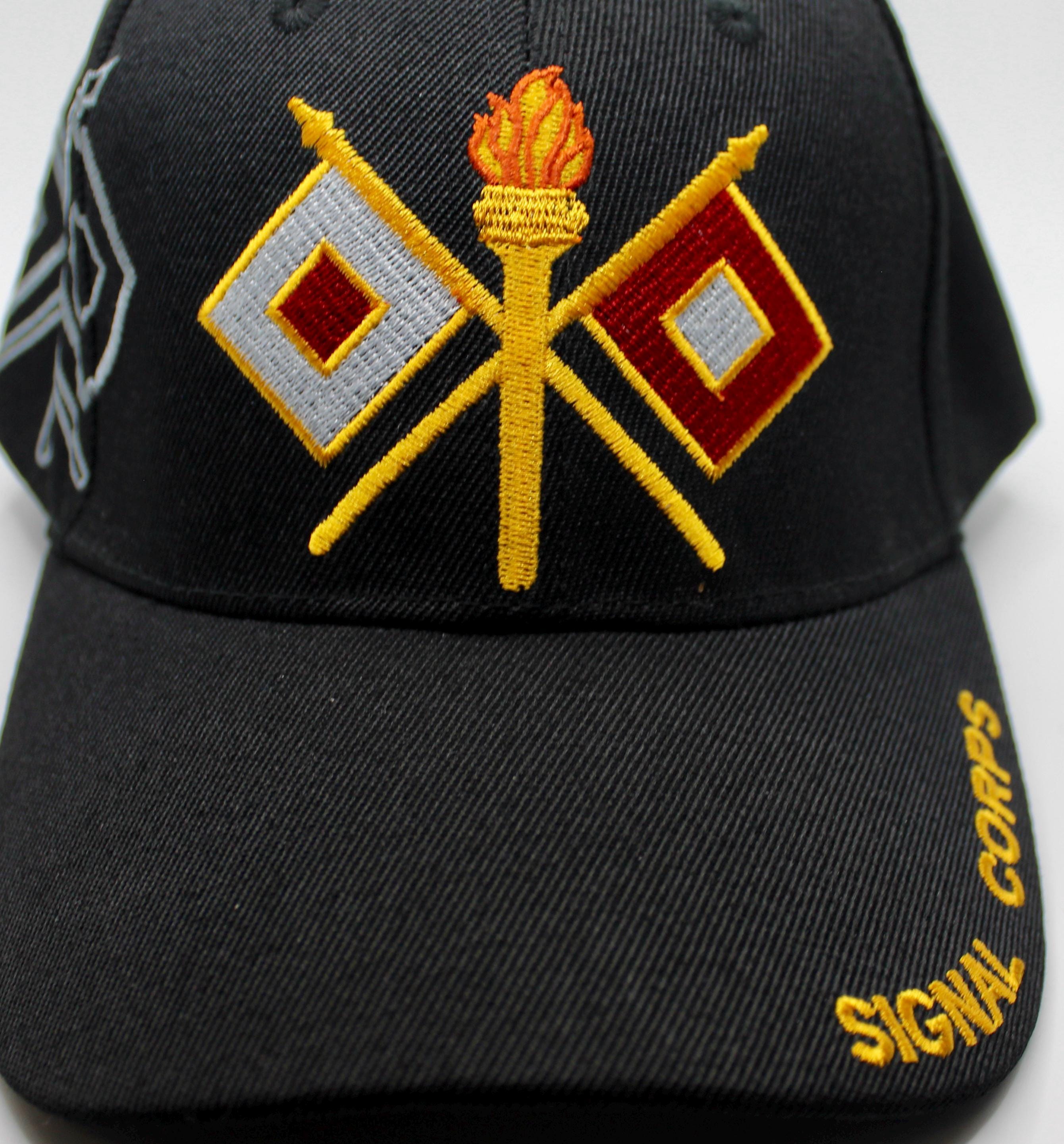 U.S Army Signal Corps Hat. Military Cap With Torch and Flags