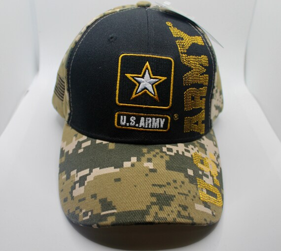 U.S. Army Black and Camouflage Cap Amazon.com: KYS U.S. Army Retired Cap with Emblem- Black  main image 2