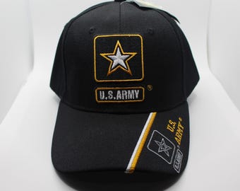 アメリカ陸軍の帽子。刺繍入りのアメリカ陸軍キャップ。お父さんへの