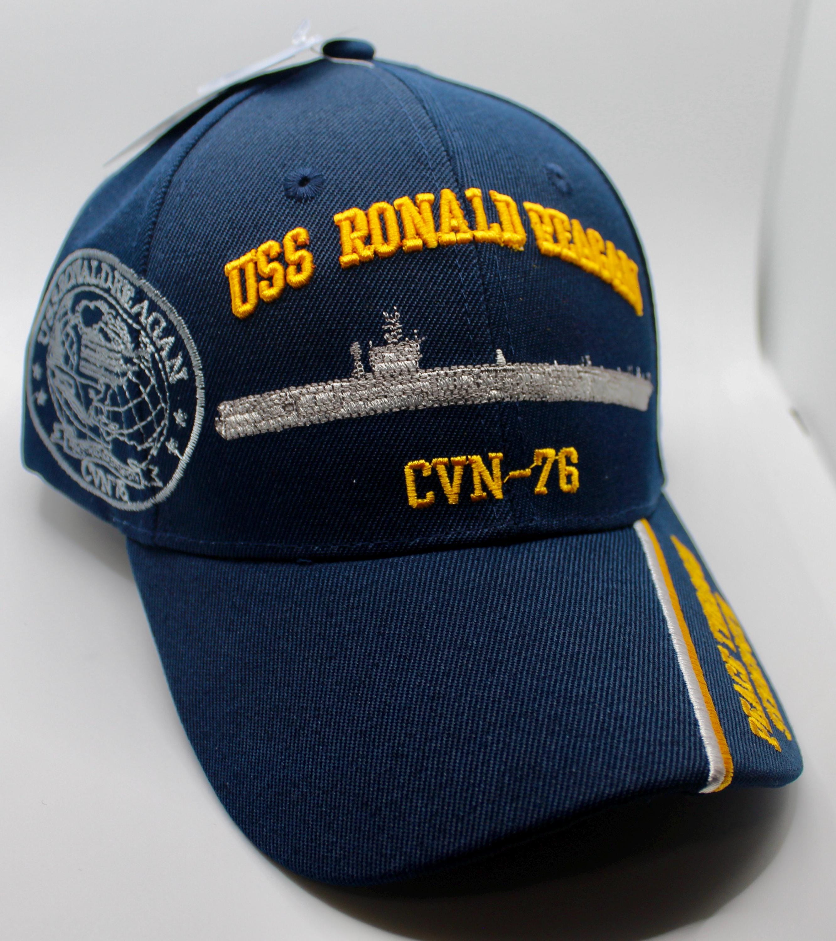 USS RONALD REAGAN CVN 76 キャップ Navy Hat. Navy USS Ronald Reagan Hat. Aircraft Carrier Hat. US