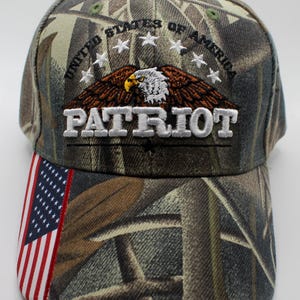 United States of America Hat. God Bless America Hat. Eagle Camo Hat. American Flag Hat USA Cap. United States of America Patriotic Eagle Cap image 6