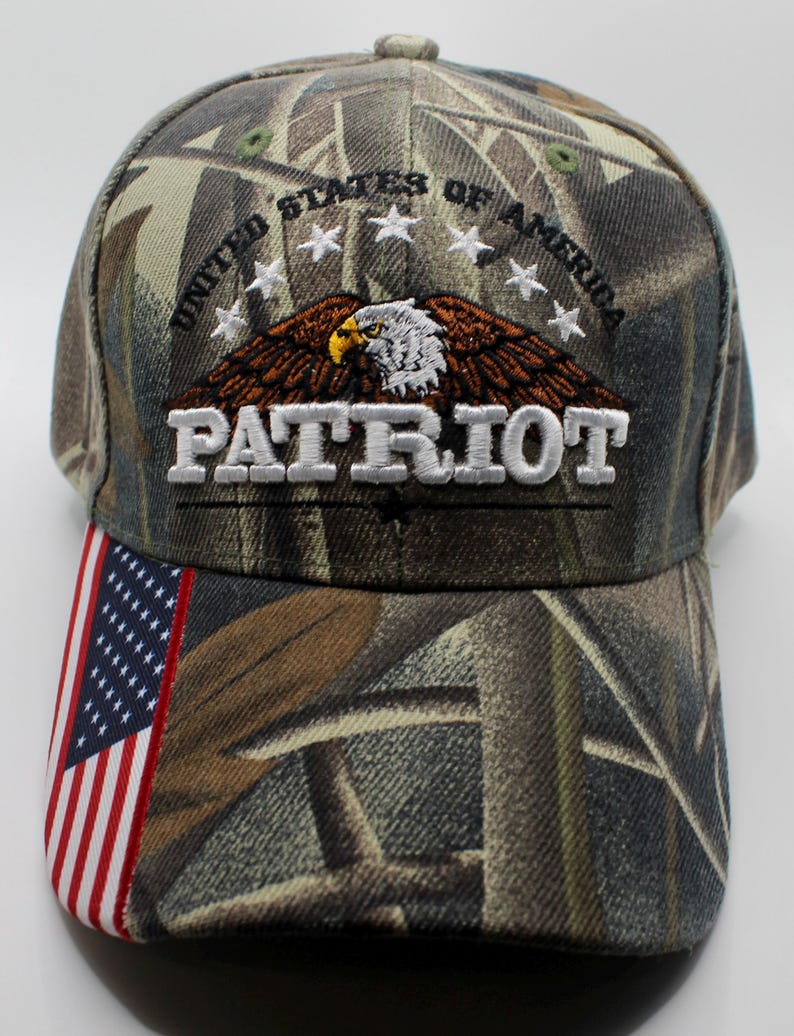 United States of America Hat. God Bless America Hat. Eagle Camo Hat. American Flag Hat USA Cap. United States of America Patriotic Eagle Cap image 6