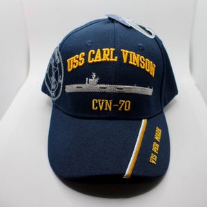 USS Carl Vinson CVN-70 Hat. USS Carl Vinson Hat. Submarine Service Hat. U.S Navy Hat. Officially Licensed Navy Cap Navy Aircraft Carrier Hat