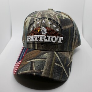 United States of America Hat. God Bless America Hat. Eagle Camo Hat. American Flag Hat USA Cap. United States of America Patriotic Eagle Cap image 4