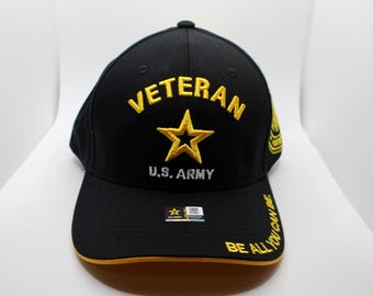アメリカ陸軍迷彩帽（星刺繍入り）。アメリカ陸軍キャップ、退役軍人