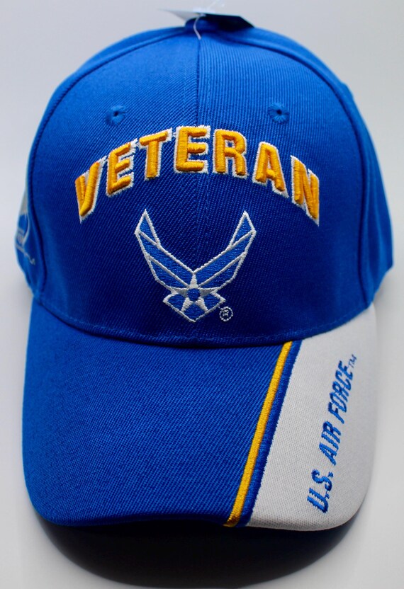 米軍 実物 パイロットキャップ USAF アメリカ空軍退役軍人用ライトブルー帽子。USAF退役軍人用キャップ