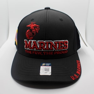 Premium US Marines Hat. Marine Corps Hat. Officially Licensed Marines Cap. Once a Marine, Always a Marine Hat. USMC Black Cap. Veteran Gift