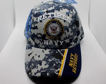アメリカ海軍エンブレムキャップ - 刺繍入りアメリカ海軍帽子