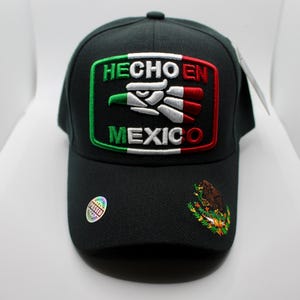 Hecho en México Hut. Mexikanischer Stolz bestickte Kappe. Gorra Mexicana. Hecho und Mexiko Gorra. Hecho en Mexiko bestickte Mütze. Mexikanischer Hut