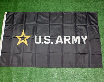 アメリカ陸軍旗 3 x 5フィート – アメリカ陸軍黒旗。陸軍の誇りを体現