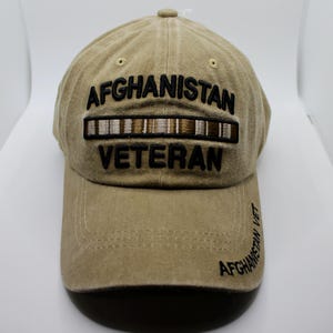 Afghanistan Veteran Hat. Afghanistan Veteran Hat. US Veteran Hat. Officially Afghanistan War Veteran Brown Cap. Military Veteran Hat USA Cap