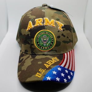 U.S. Army Hat. Army Logo Hat. Army American Flag Hat. Military Hat. Officially Licensed U.S Army Logo Embroidered Baseball Cap. Gift for Dad