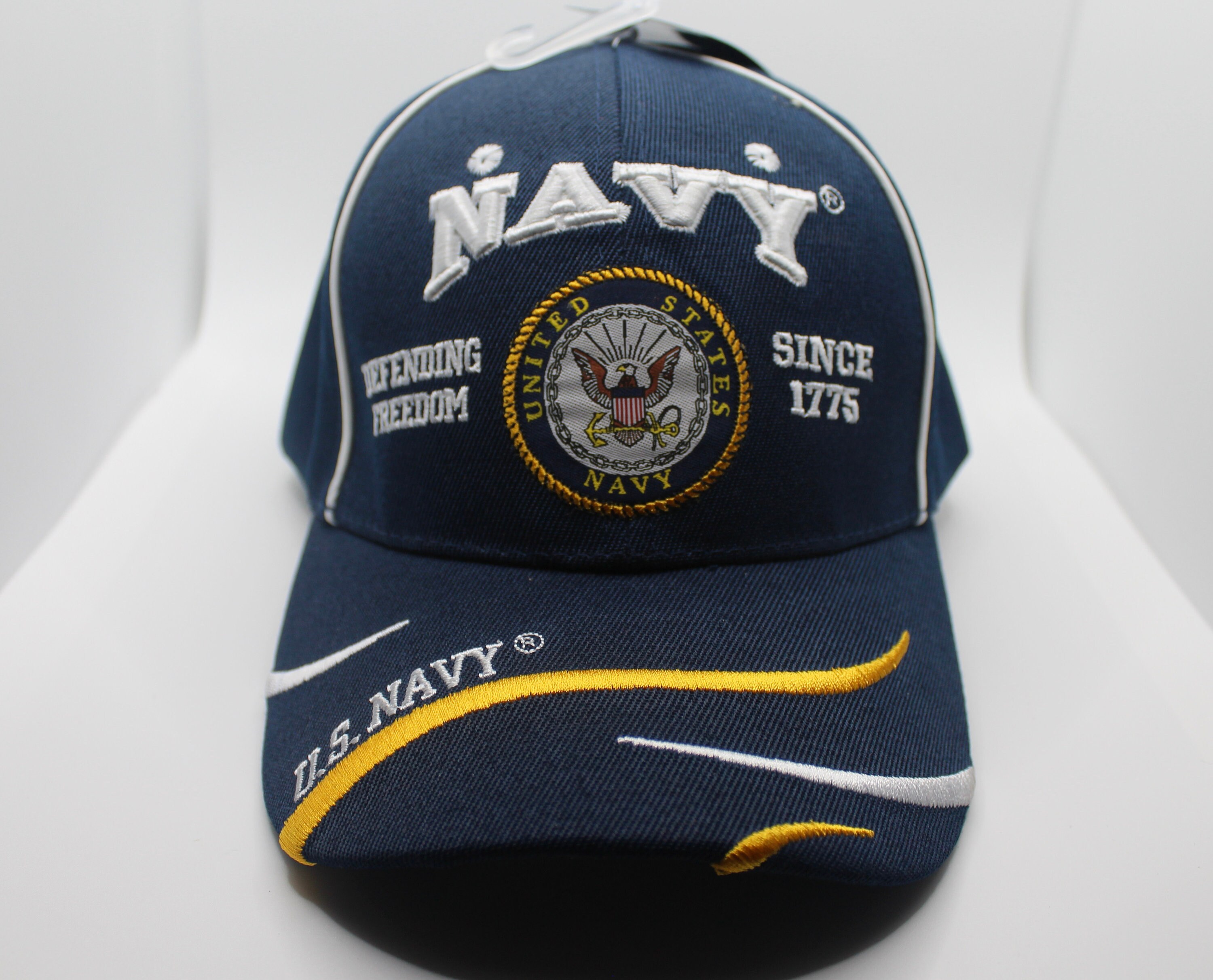 U.S. Navy Hat. Navy Logo Cap. Navy Baseball Hat. Military Hat. Officially Licensed US Navy Cap. Navy Blue Hat. Defending Freedom Since 1775