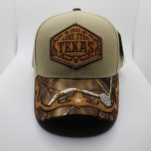 Lone Star Texas Baseball Hat. Come and Take It Cap. Texas Brown Hat. Lone Star Casual Trucker Hat. Cute Christmas Gift. 1845 Texas Hat