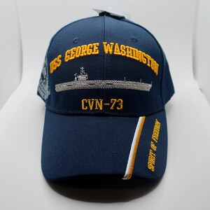 U.S Navy Hat.  USS George Washington CVN-73 Hat. Submarine Service Hat. Officially Licensed Navy Cap. Navy CVN73 Cap. Washington CVN73 Hat