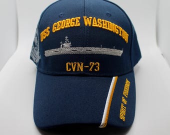 アメリカ海軍の帽子。USSジョージ・ワシントンCVN-73公式ライセンス