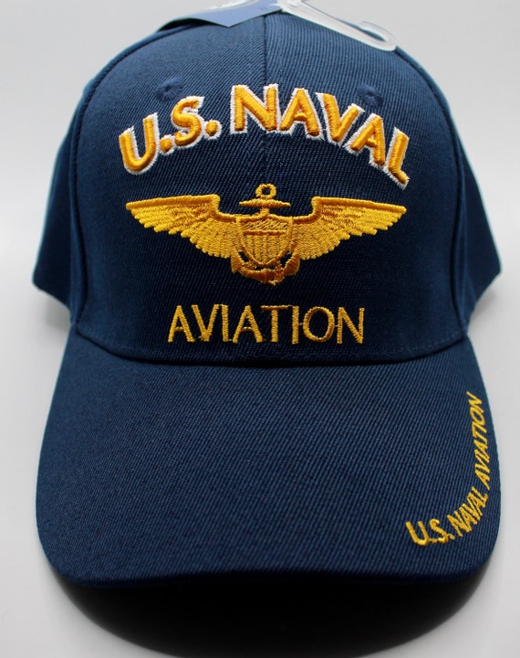 U.S. Naval Aviation Hat. U.S Navy Blue Cap. US Navy Baseball