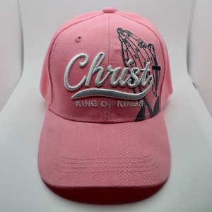Christus König der Könige Hut. Jesus Baseballkappe. Christliche Rosa Mütze. Jesus König der Könige Trucker Hat. Geschenk zum Vatertag. Gott ist gut. Jesus Mütze