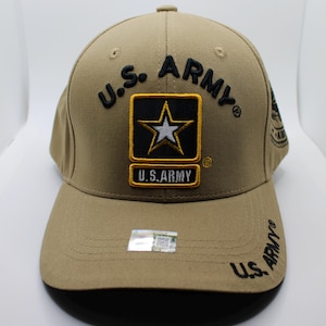 U.S Army Hat. Star Army Logo Brown Hat. US Army Baseball Hat. Officially Licensed Army Logo Embroidered Cap. Military Hat. Veteran Day Gift
