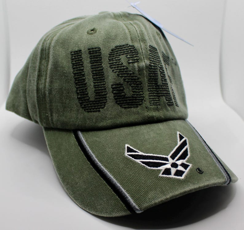 USAF Green Hat. U.S Air Force Cap. Air Force Baseball Hat. US Military