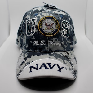 US Navy Camo Hat.  U.S Navy Cap. US Military baseball Hat. Officially Licensed United States Navy Embroidered Cap. US Navy Logo Hat. Vet hat
