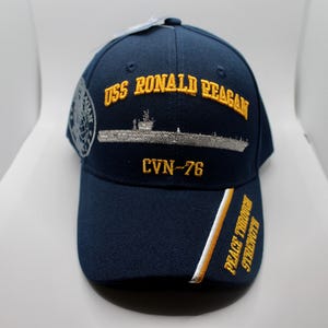 Navy Hat. Navy USS Ronald Reagan Hat. Submarine Service Hat. US Navy Hat. Officially Licensed Navy Cap. Navy CVN76 Cap. USS Reagan CVN76 Hat