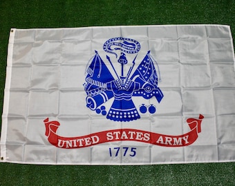 US Army Flag 3x5. U.S. Army Seal Flag. Durable and Proud Army White Flag. Officially Licensed US Army Flag. Army Gift. Army Veteran Flag