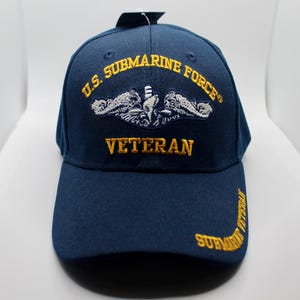 U.S. Navy Blue Hat.  U.S Submarine Force Cap. Navy Baseball Hat. Military Hat. Officially Licensed US Navy Cap. Cute Christmas Git. Navy Cap