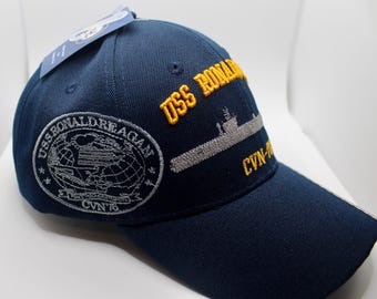 海軍帽子。海軍USSロナルド・レーガン帽子。空母帽子。米海軍帽子