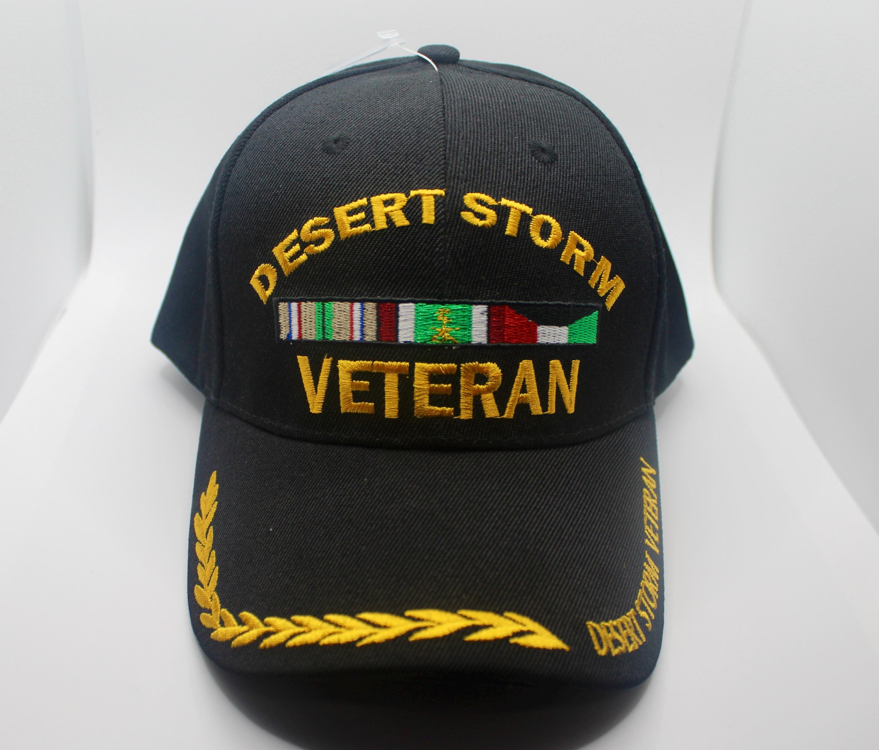 Desert Storm War Veteran Ribbon Cappellino Da Baseball Strutturato Ricamato (EE-CP00607) - Italia